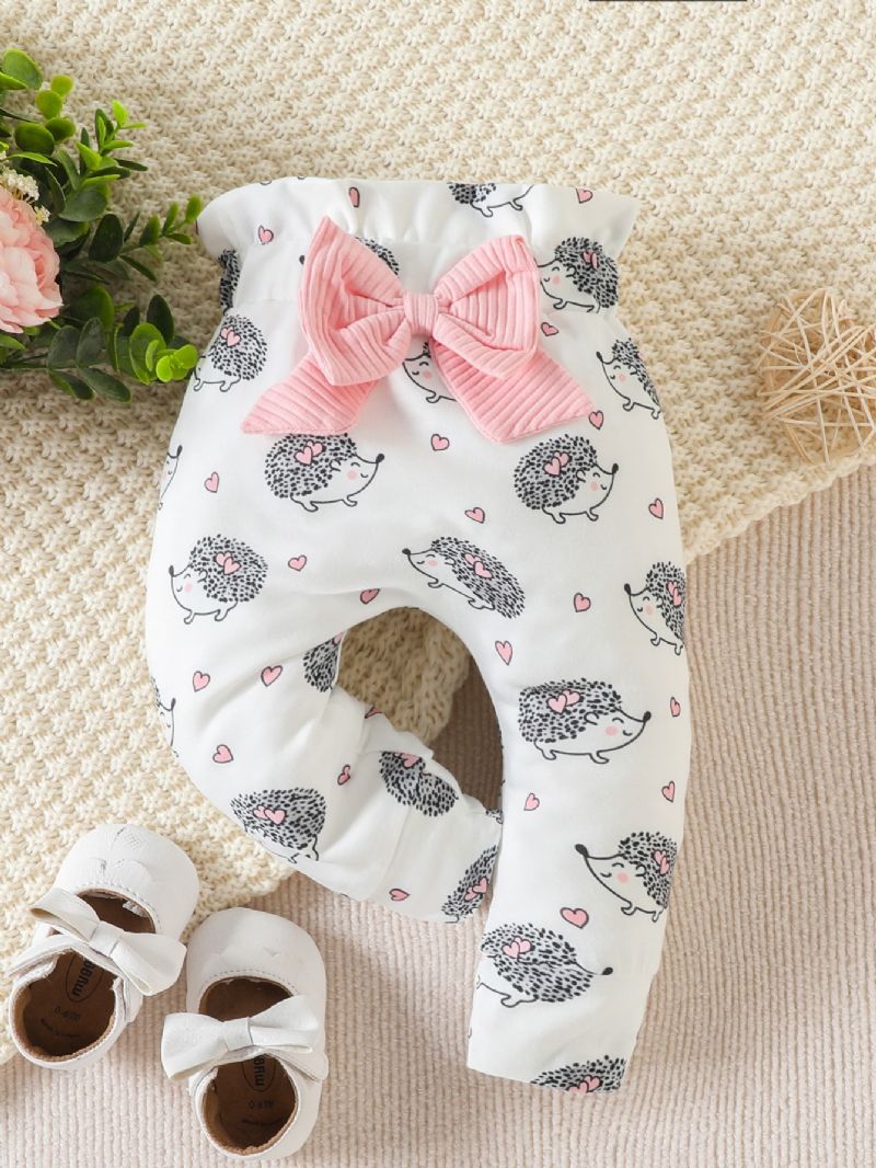 Dívčí Dupačka S Dlouhým Rukávem + Kalhoty + Gumička Do Vlasů Set Kojeneckého Oblečení