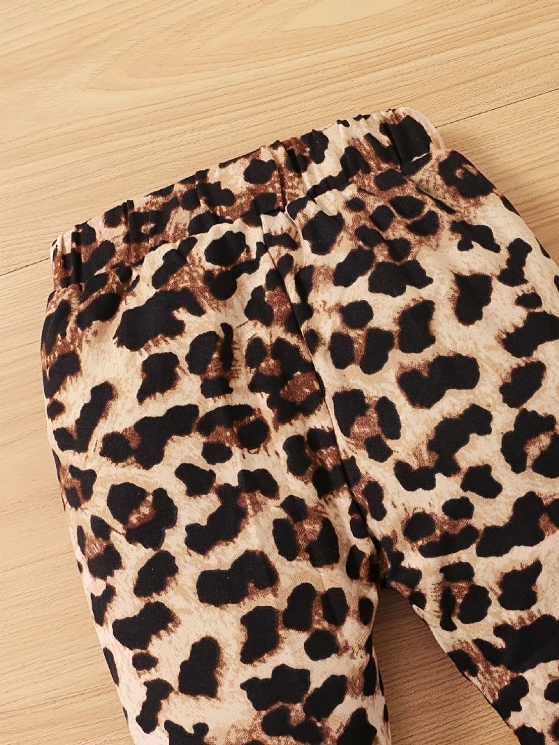 Dívčí Mikina S Kapucí A Ladící Kalhoty S Leopardím Vzorem Pro Zimní Oblečení Pro Miminko