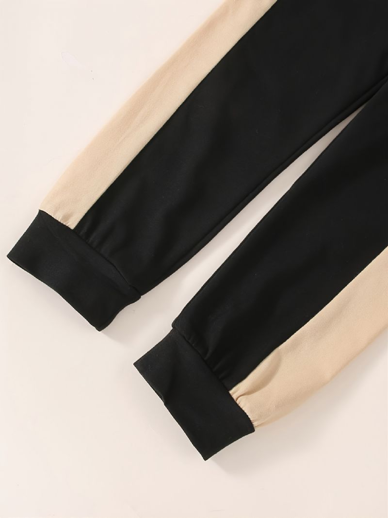Dívčí Mikiny A Kalhoty Color Block Joggers Set Na Podzim A Zimu Novinka