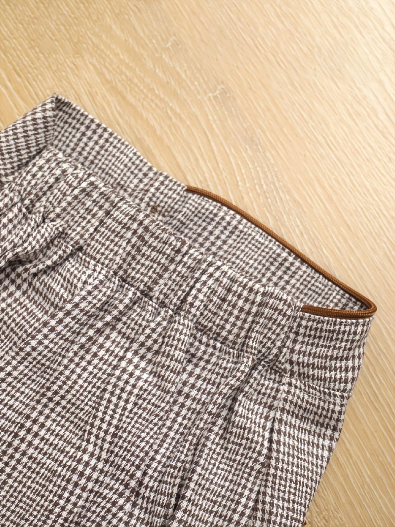 Dívčí Rolák S Hnědým Topem A Jednořadou Sukní