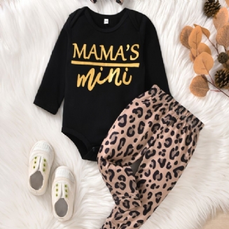 Dívčí Sada Kalhotek Maminčina Mini Print Romper Leopard