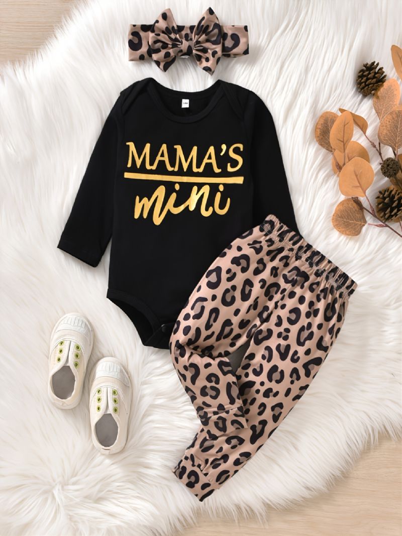 Dívčí Sada Kalhotek Maminčina Mini Print Romper Leopard