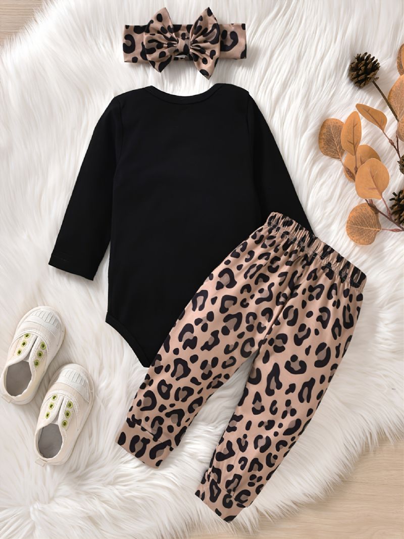 Dívčí Sada Kalhotek Maminčina Mini Print Romper Leopard