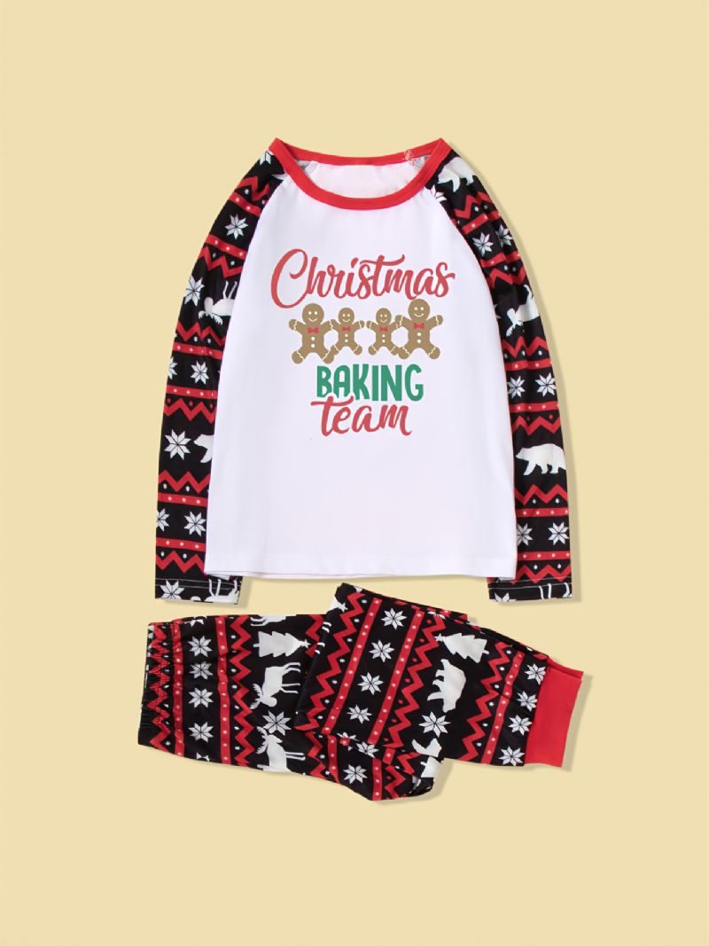 Sada Proužkovaného Pyžama Pro Děti Chlapci Veselé Vánoce S Dlouhým Rukávem