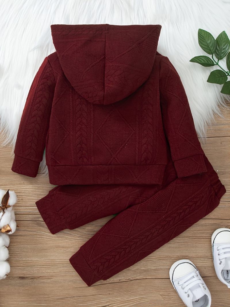 Unisex Jednobarevné Ležérní Dlouhý Rukáv Pruhovaná Mikina Kalhoty Set Chlapci Dívky Batolata