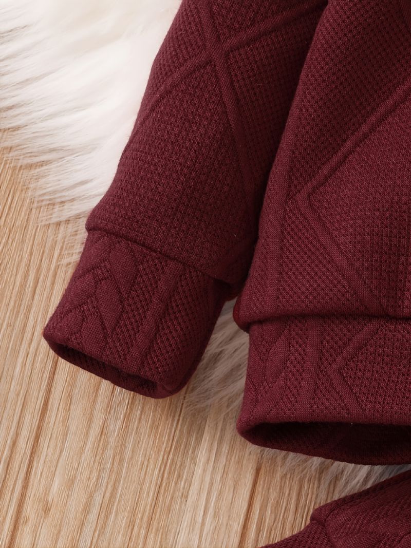 Unisex Jednobarevné Ležérní Dlouhý Rukáv Pruhovaná Mikina Kalhoty Set Chlapci Dívky Batolata