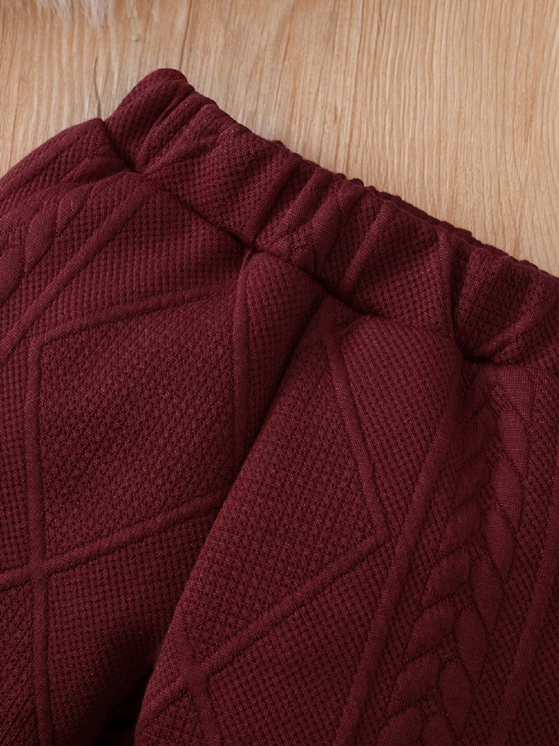 Unisex Jednobarevné Ležérní Dlouhý Rukáv Pruhovaná Mikina Kalhoty Set Chlapci Dívky Batolata
