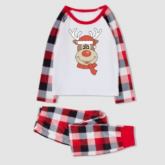 Vánoční Jednoduché Roztomilé Dívky Pyžamo Domácí Oblečení Set