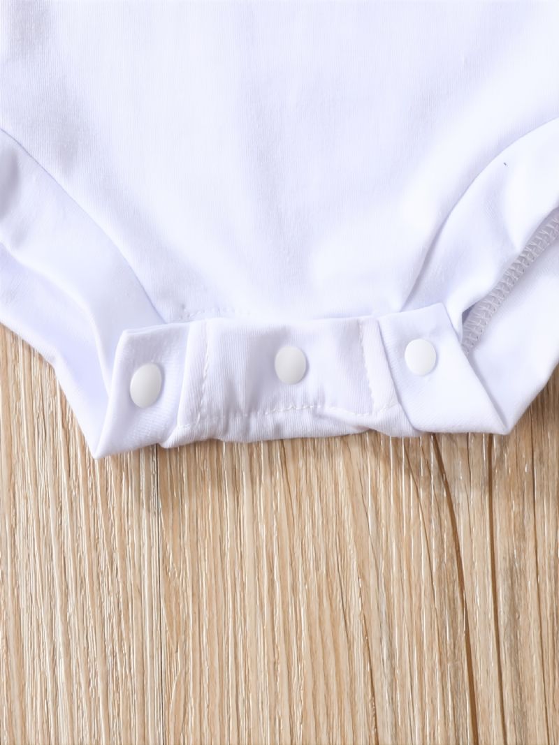 Vánoční Sada Dětské Rompers Crew Neck Kostkované Kalhoty S Dlouhým Rukávem Flare Leg Pants
