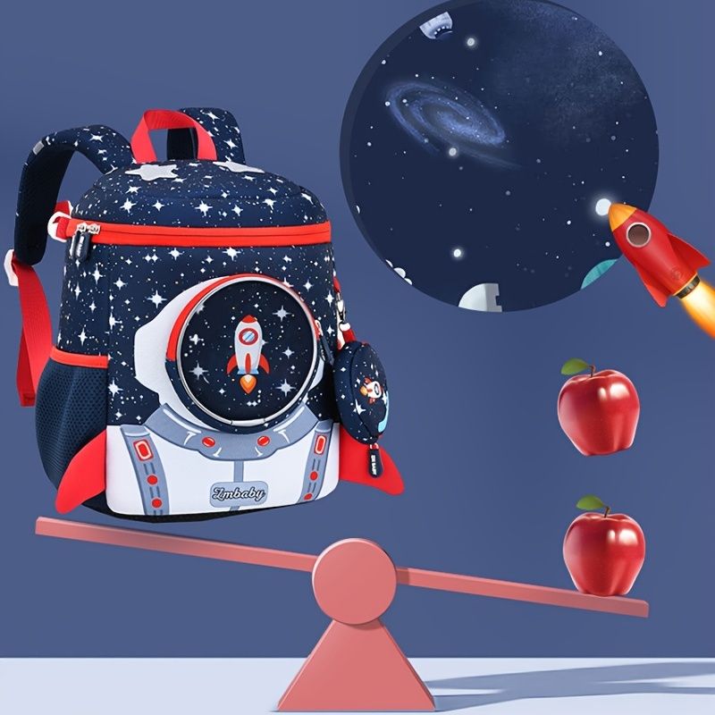Dětský Batoh Astronaut Předškolní Voděodolná Taška Přes Rameno Dívky Chlapci Základní Škola Kreslený Vesmír
