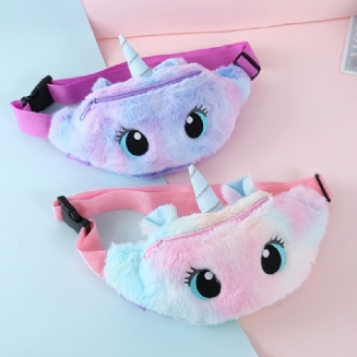 Dívčí Roztomilá Kreslená Plyšová Taška Do Pasu Unicorn Nastavitelná Kabelka Crossbody Na Párty Doplňky