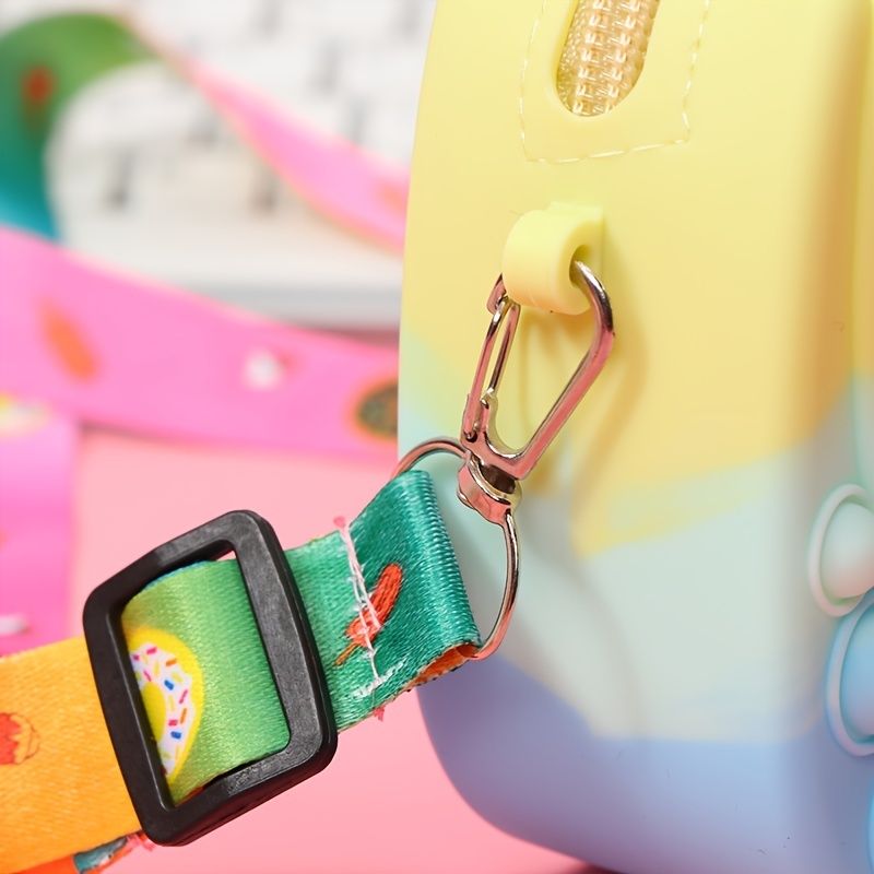 Dívčí Silikonové Roztomilé Kabelky Messenger Bag Taška Přes Rameno Dětská Dekompresní Pop Fidget Toys
