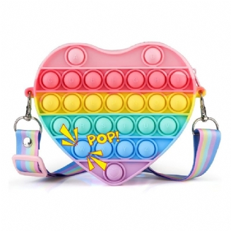 Pop Peněženka Pro Dívky Cross Body Bag Heart Pop On Ramen Tašky Fidget Toys