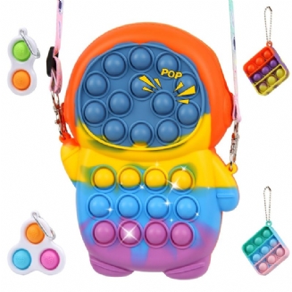 Velká Pop Taška Přes Rameno Kabelky Fidget Toy Bubble Purse Pro Děti A Dívky