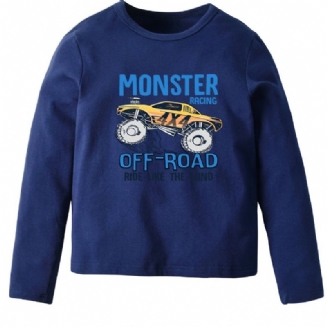Chlapecká Košile S Dlouhým Rukávem Se Sloganem Off Road Monster Racing