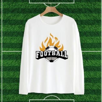 Dětský Svetr Fotbalový Potisk Tričko S Kulatým Výstřihem Dlouhý Rukáv Top Chlapci Dívčí Dětské Oblečení