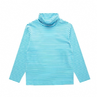 Jiahong Dětské Tričko S Dlouhým Rukávem Pruhované S Vysokým Výstřihem Pro Chlapce Dívky Oblečení