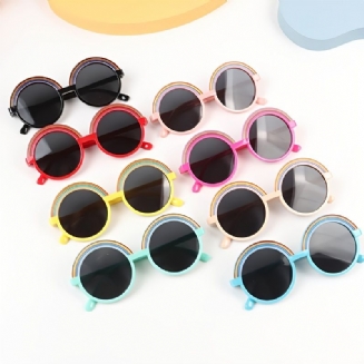 1ks Dětské Kulaté Rámované Duhové Roztomilé Sluneční Brýle Proti Ultrafialovému Záření