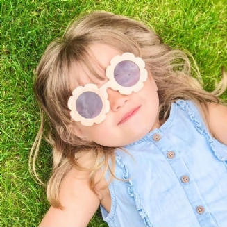 Dívčí Roztomilé Sluneční Brýle Ve Tvaru Slunečnice Dekorativní Doplňky S Uv Ochranou