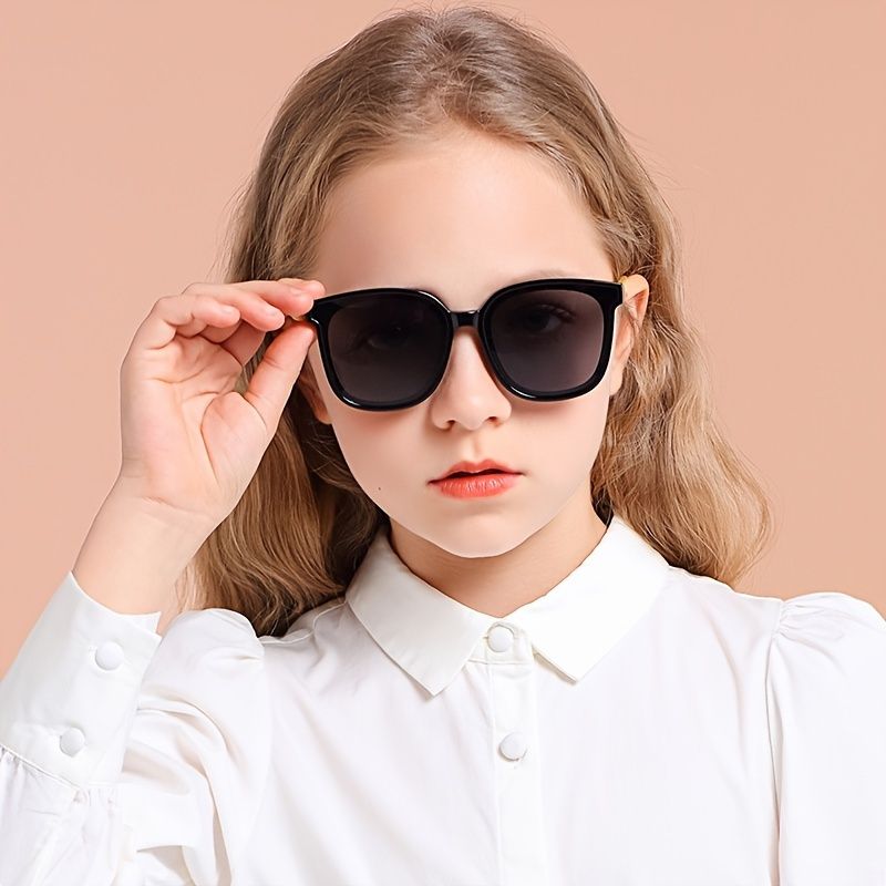 Dívčí Vintage Polarizační Sluneční Brýle S Uv Ochranou Čtvercové Roztomilé Pro Venkovní Turistiku Na Cestách