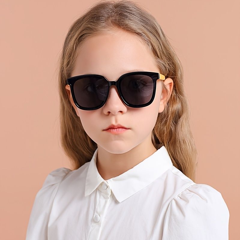 Dívčí Vintage Polarizační Sluneční Brýle S Uv Ochranou Čtvercové Roztomilé Pro Venkovní Turistiku Na Cestách