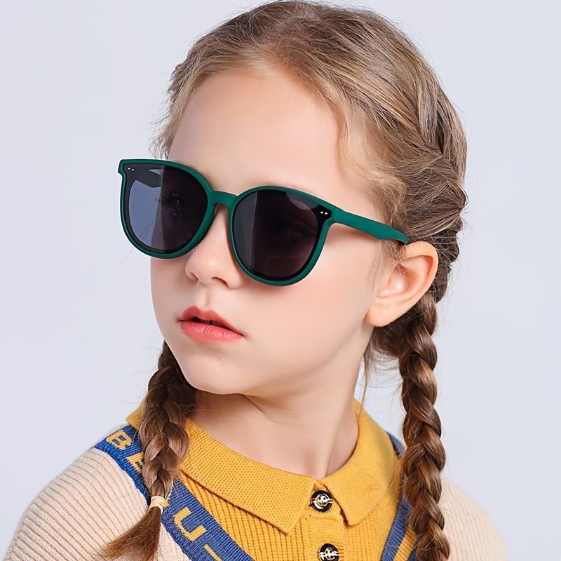 Dětské Sluneční Brýle Silikonové Polarizátory S Velkým Kulatým Rámem Pro Chlapce A Dívky