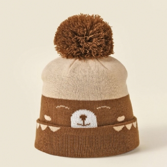 Chlapci Bear Cartoon Thermal Cap