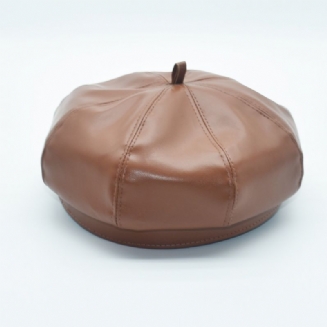 Dětská Khaki Baret Z Masivní Kůže 52 cm