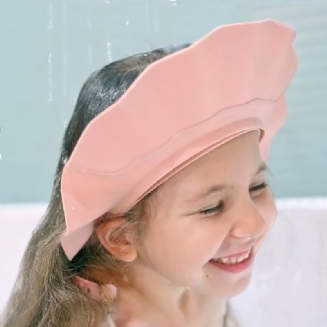 Dětská Čepice Na Šampon Vodotěsná Ochrana Očí Uší Nastavitelná Na Sprchovací Měkká Gumová Na Do Koupele