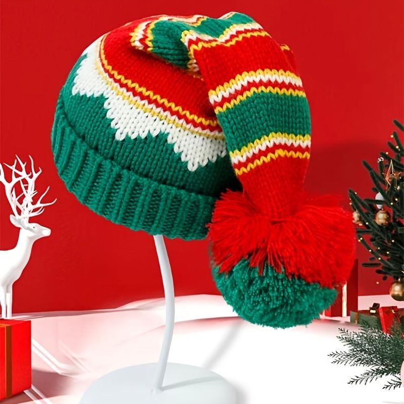 Vánoční Pletené Čepice Pro Děti Elegantní Teplá Legrační Pro Novoroční Slavnostní Sváteční Párty