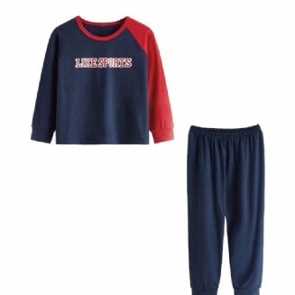 2ks / Sada Chlapci Long Sleeve Top & Matching Pants Pyžamas Set