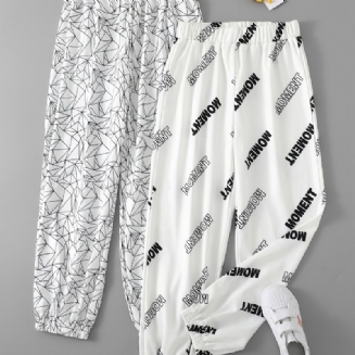 2ks / Sada Dívčí Polyesterové Vintage Kalhoty
