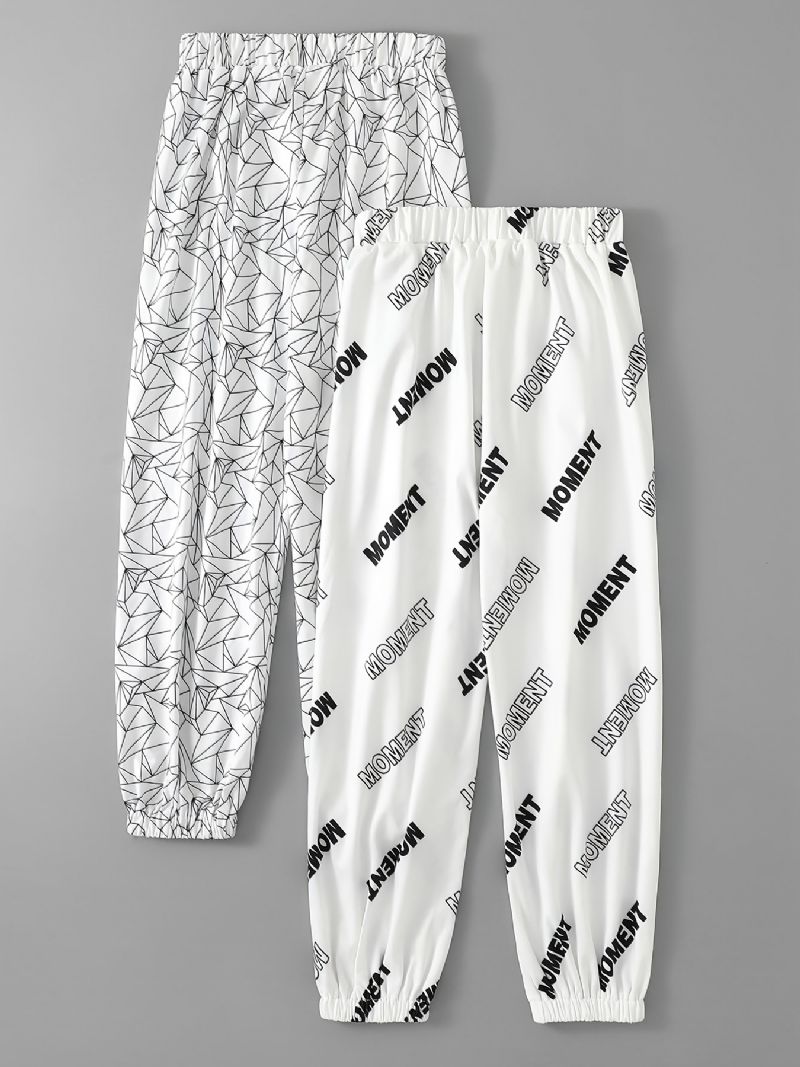2ks / Sada Dívčí Polyesterové Vintage Kalhoty