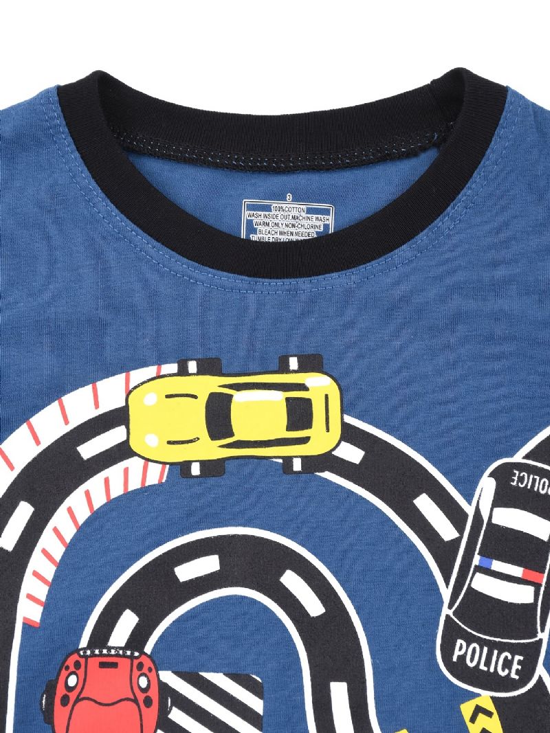 Chlapci Print Pyjamas Set Dlouhé Rukávy Kalhoty Set