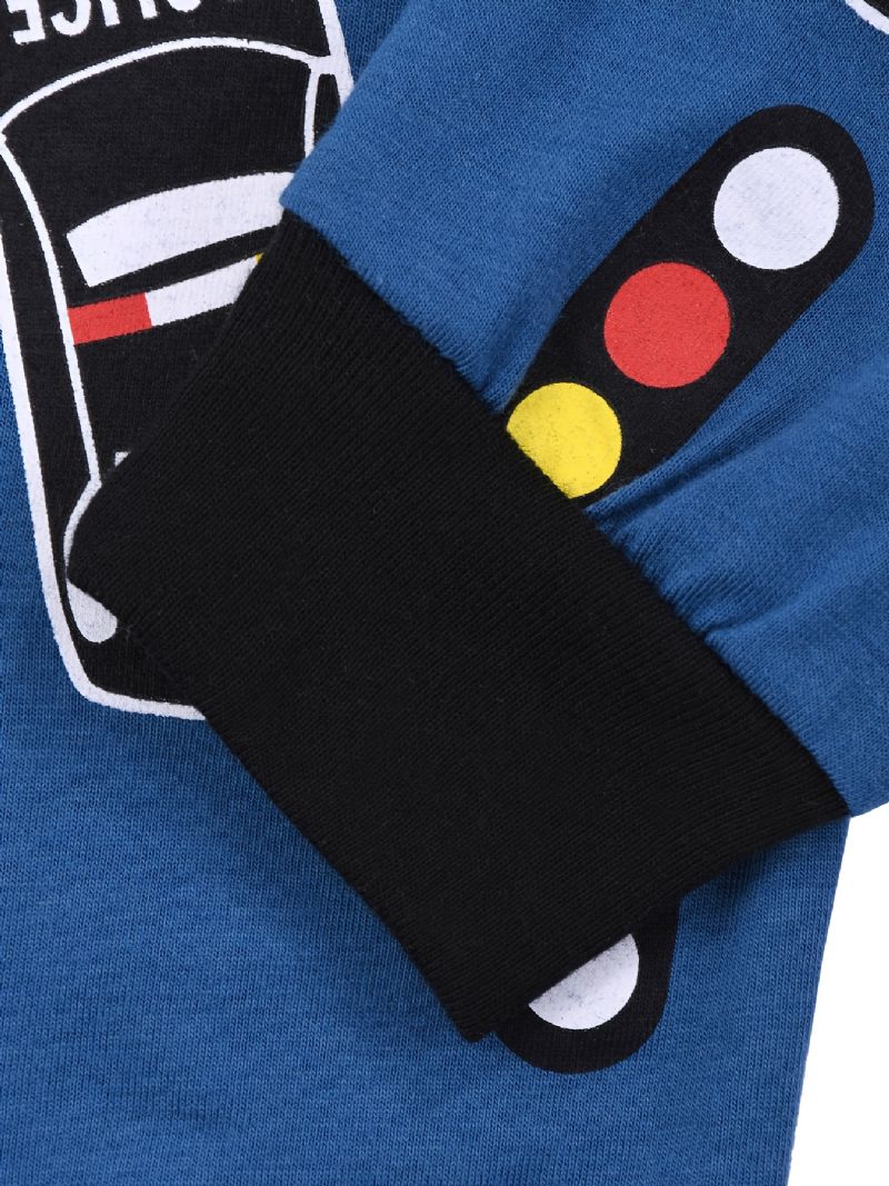 Chlapci Print Pyjamas Set Dlouhé Rukávy Kalhoty Set