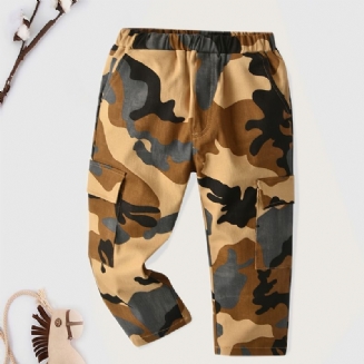 Chlapecké Camo Kalhoty Pro Volný Čas S Kapsami Na Jaro / Podzim