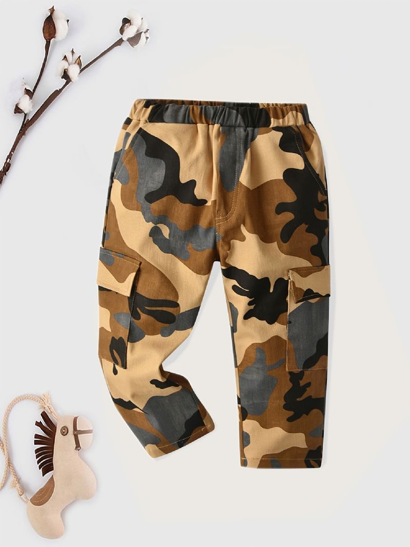 Chlapecké Camo Kalhoty Pro Volný Čas S Kapsami Na Jaro / Podzim
