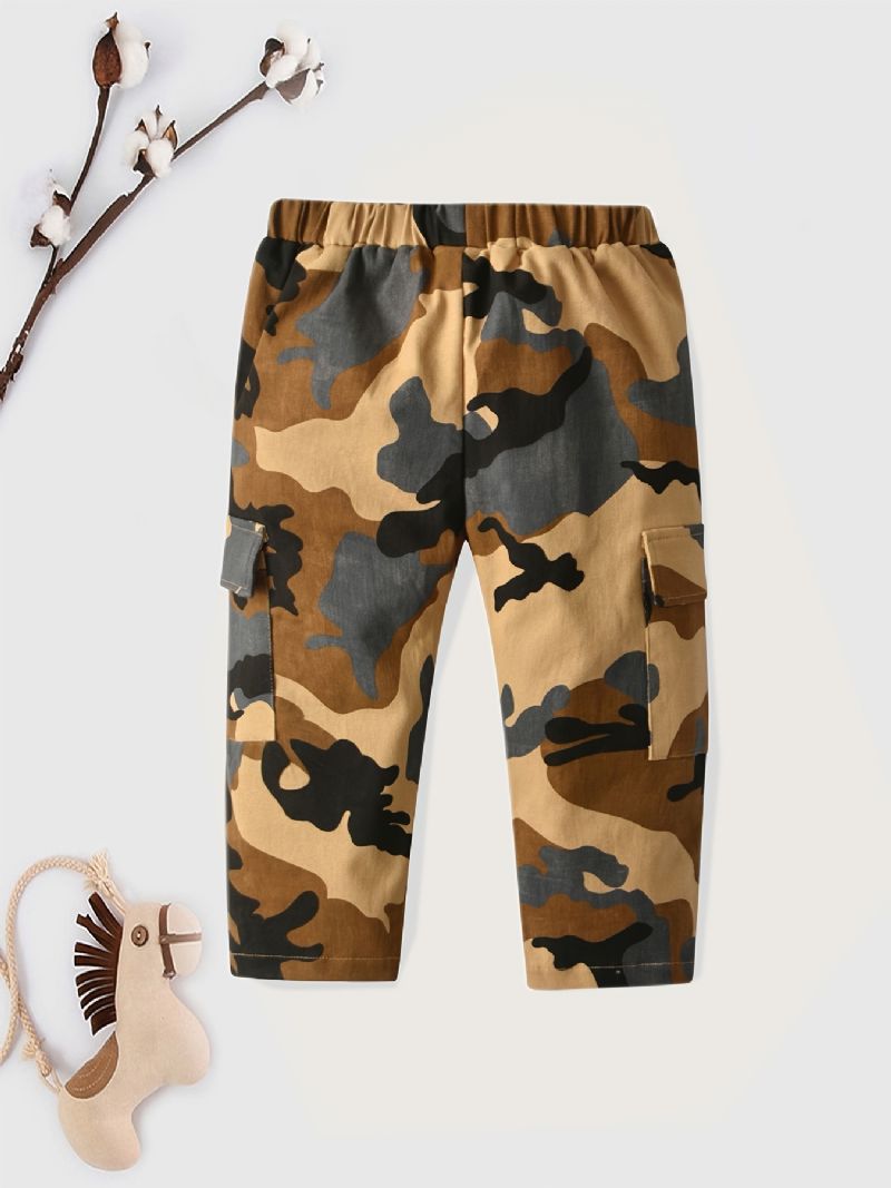 Chlapecké Camo Kalhoty Pro Volný Čas S Kapsami Na Jaro / Podzim