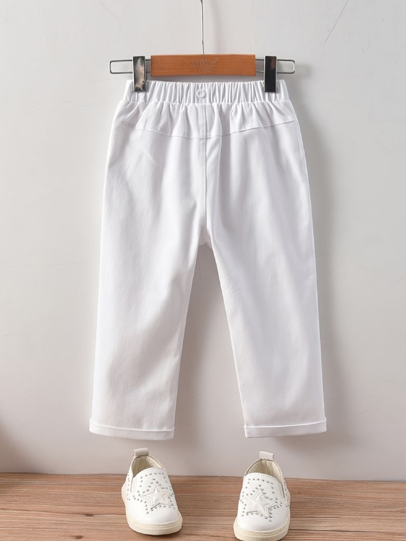 Chlapecké Dívčí Pevné Pohodlné Kalhoty S Elastickým Pasem Dětské Oblečení