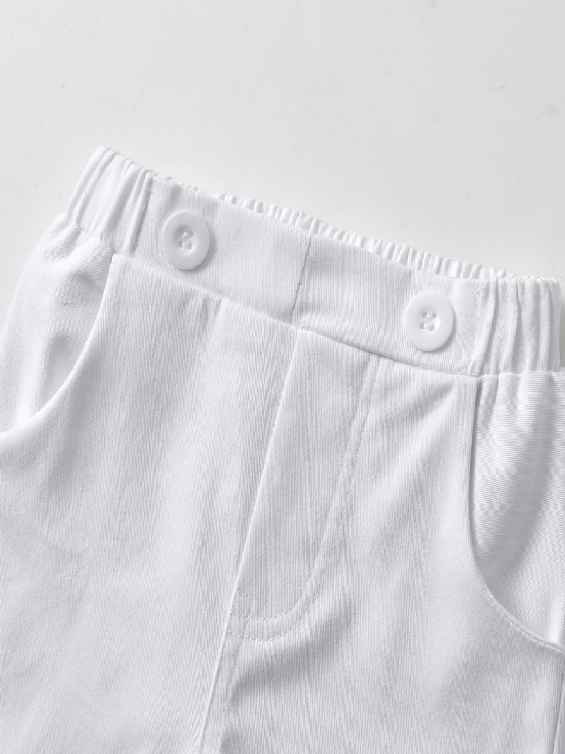 Chlapecké Dívčí Pevné Pohodlné Kalhoty S Elastickým Pasem Dětské Oblečení