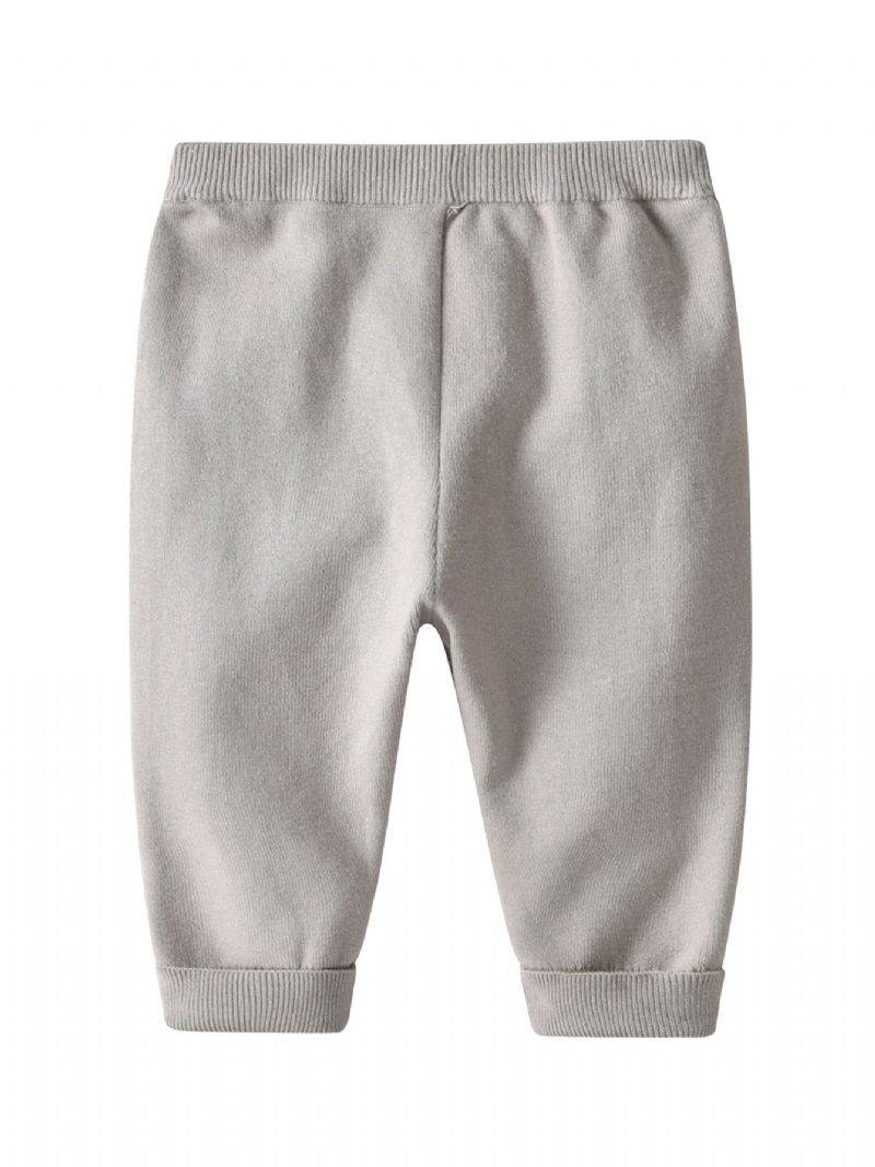 Chlapecké Jednobarevné Volné Legíny Pletené Kalhoty