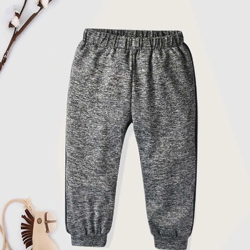 Chlapecké Pevné Tepláky Elastický Pas Jogger Pants Dětské Oblečení