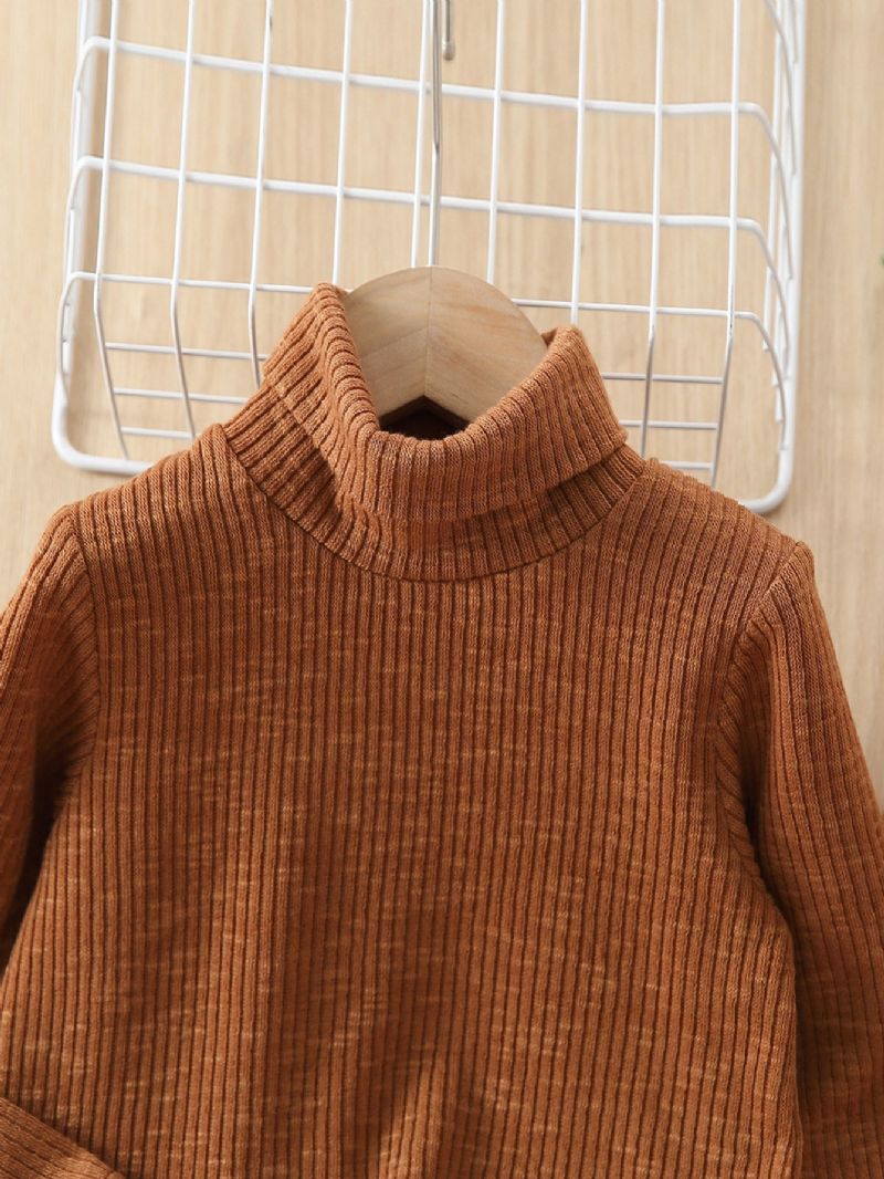 Chlapecký Ležérní Pletený Termoturtleneck Svetr A Kalhoty Na Zimu