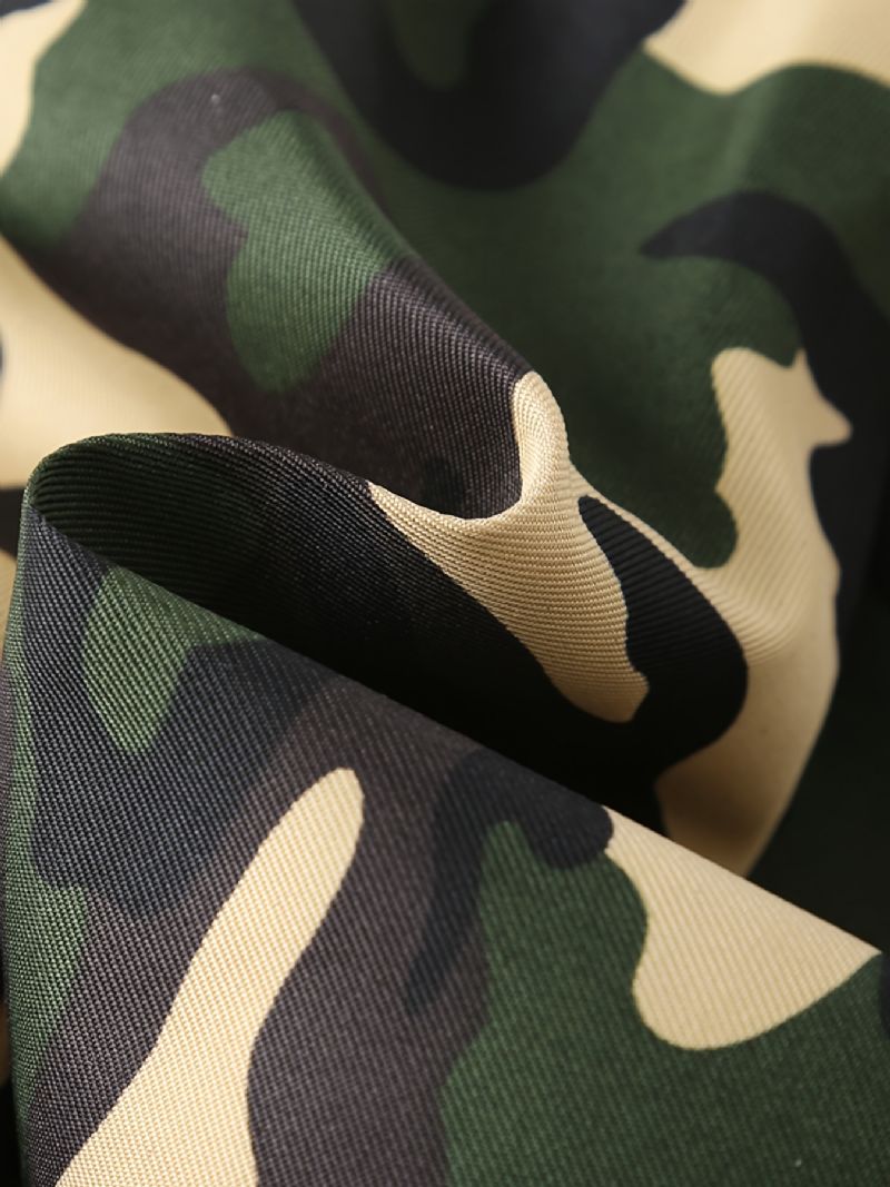 Dívčí Camo Print Zúžené Kalhoty S Páskem Na Podzim Zima Nové