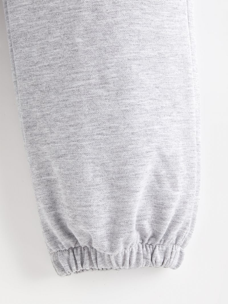 Dětské Dívčí Tepláky S Elastickým Pasem Letter Print Sportovní Jogger Pants Oblečení