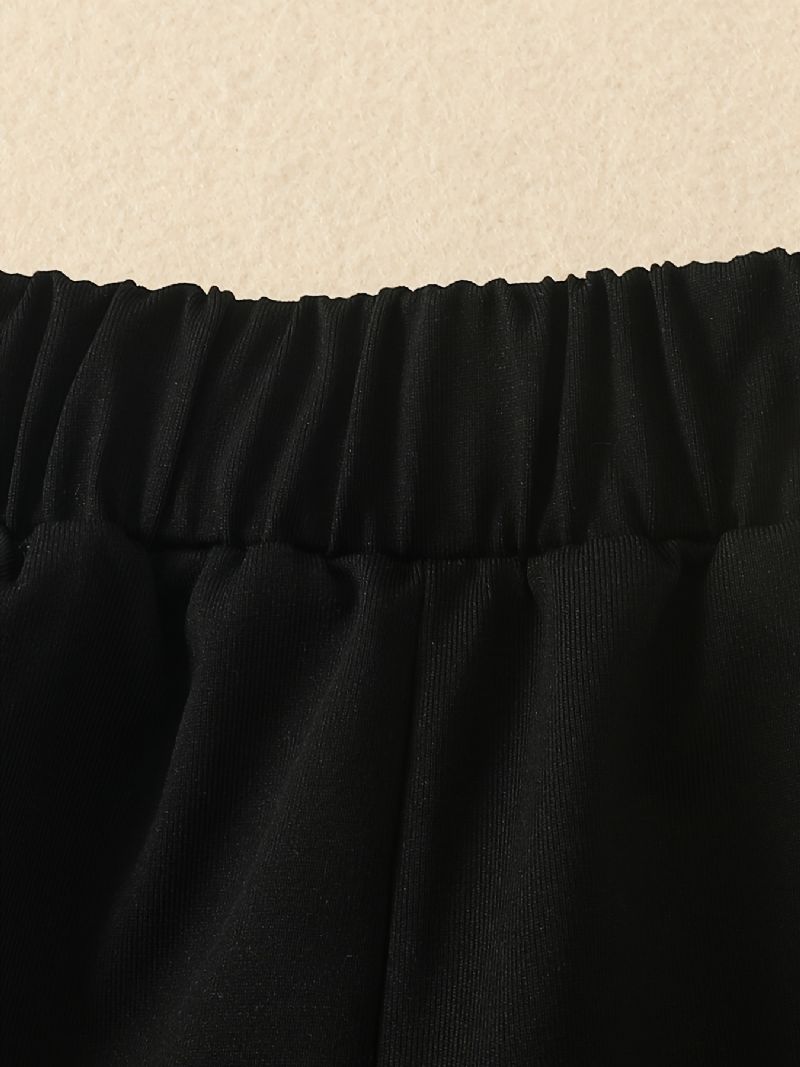 Dětské Dívčí Tepláky S Elastickým Pasem Letter Print Sportovní Jogger Pants Oblečení