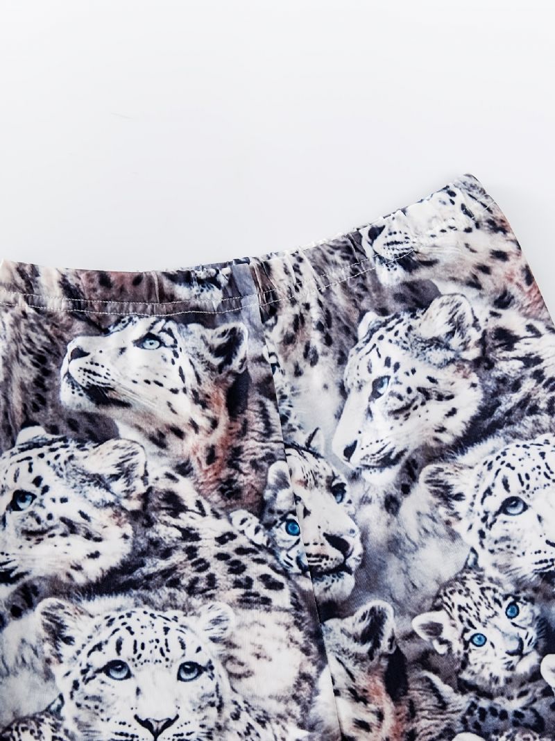 Leopardí Kalhoty Pro Volný Čas Pro Malé Holčičky Batole