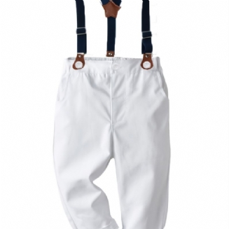 Nové Jednobarevné Chlapecké Kalhoty S Náprsenkou Pro Volný Čas
