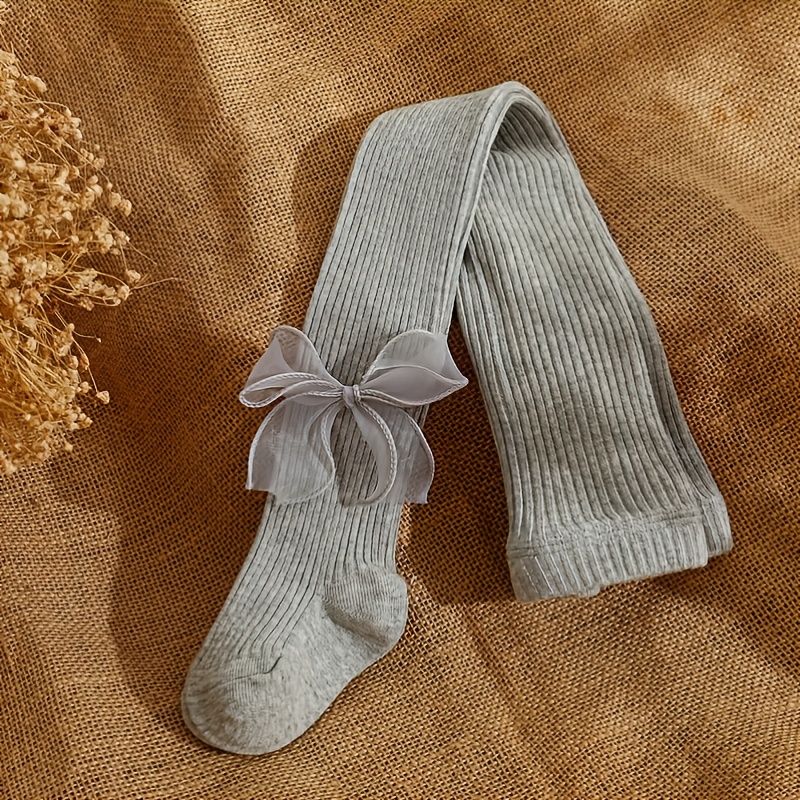 1 Pár Podzimních Zimních Dívčích Legín Lace Bow Punčochové Kalhoty