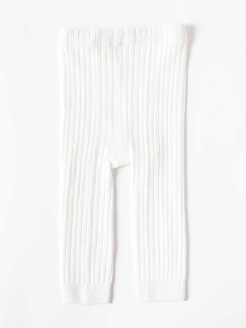 Batole Dívčí Jednobarevné Knit Legíny Punčocháče Bez Nohou Dětské Oblečení